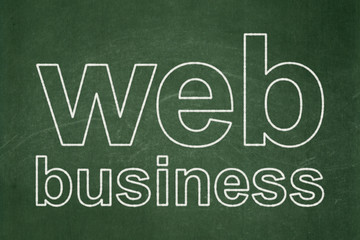 Obraz premium Web design concept: Web Business on chalkboard background