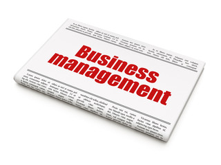 Finance concept: newspaper headline Business Management