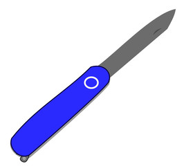 blue pocket knife 