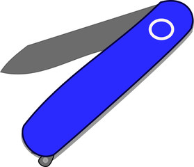 blue pocket knife 