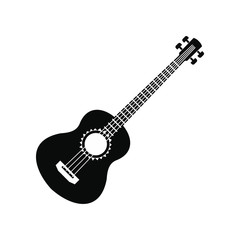 Fototapeta na wymiar Acoustic guitar icon, simple style 