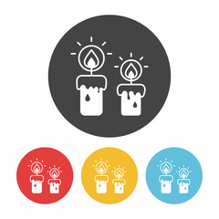 Christmas candle line icon