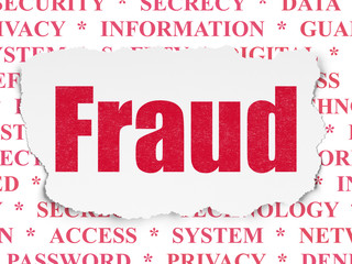 Fototapeta premium Privacy concept: Fraud on Torn Paper background