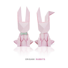 Easter origami rabbits