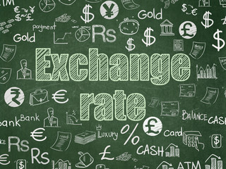 Currency concept: Exchange Rate on School Board background