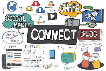 Connection Social Media Social Networking Concept