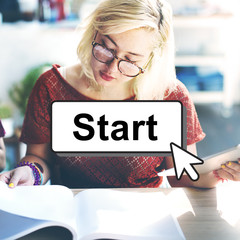 Start Starter Begin Build Launch Motivate First Concept