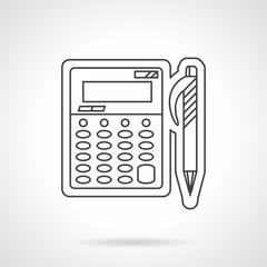Accounting flat line design vector icon
