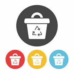 Environmental protection concept recycled garbage icon