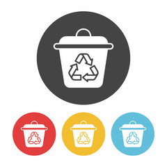 Environmental protection concept recycled garbage icon