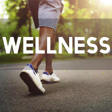Wellness Wellbeing Running Enjoyment Exercising Concept