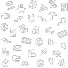 Background, Finance, money, Economics, seamless, white. 