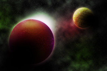 Obraz na płótnie Canvas Planets in Space