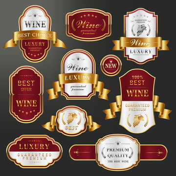 elegant golden labels collection