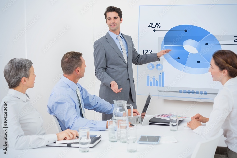 Poster composite image of global business interface
