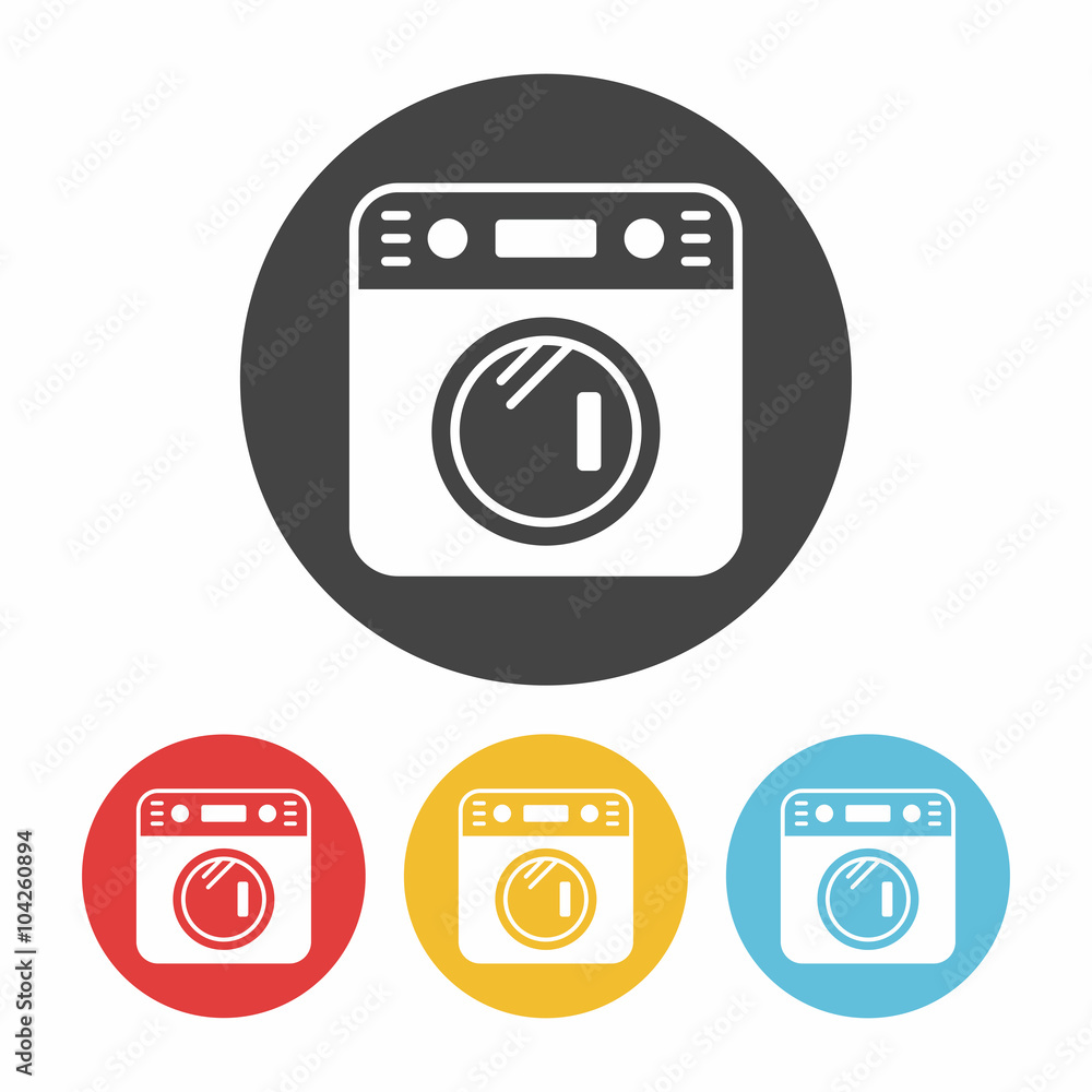 Sticker washing machine icon