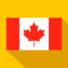 Flag of Canada icon, flat style