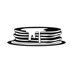 Stack of pancakes icon, simple style 