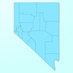 Nevada blue map on degraded background vector