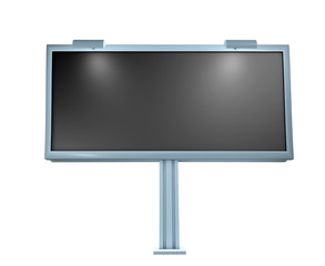 Horizontal banner isolated with black space