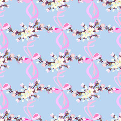 Hand drawn sakura design.