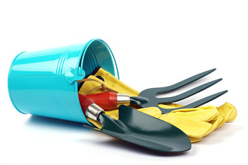 gardening tools and gloves 