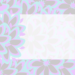 vector background template wedding or birthday invitation, abstract floral background. Greeting postcard design, birthday, visit card