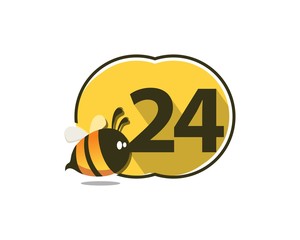 24 Number Natural Cute Bee