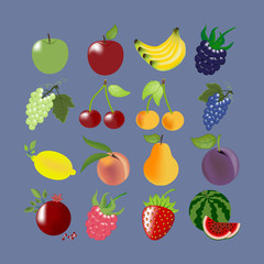 Fruit Icons Set