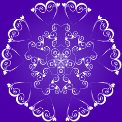 Ornament on a purple background