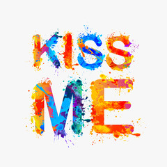 KISS ME! Rainbow splash paint