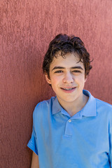 young boy with braces