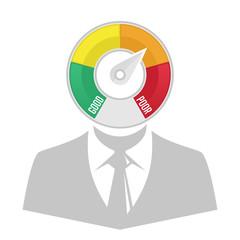 Credit counter silhouette of a man.