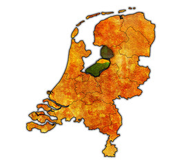 flevoland on map of provinces of netherlands