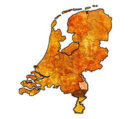 limburg on map of provinces of netherlands