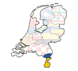 limburg on map of provinces of netherlands