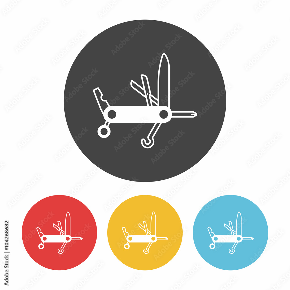 Sticker utility knife icon