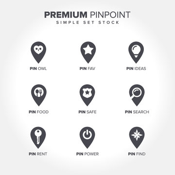 Premium Map Pinpoint Set | Best Stock Illustration