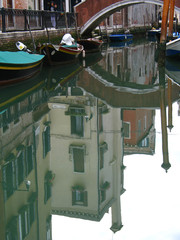 Fototapeta na wymiar Reflections in Venice