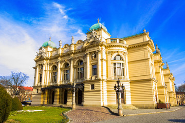 Fototapeta premium Slowackiego theater in summer time in Krakow