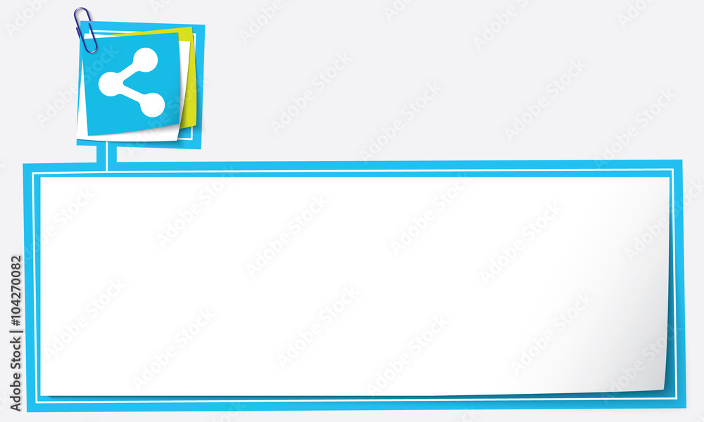 Poster abstract text frame for your text and share symbol