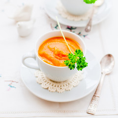Cream Carrot Soup in a Cup