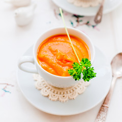 Cream Carrot Soup in a Cup