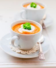 Cream Carrot Soup in a Cup