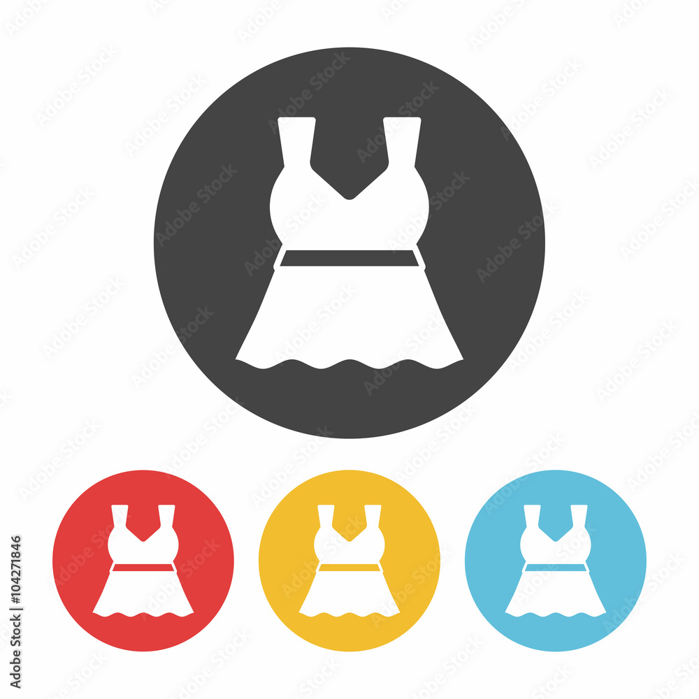 Sticker dress icon