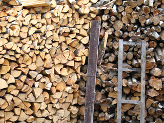 Stack of fire wood