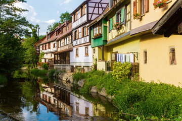 Fototapeta na wymiar idyllic Wine Village of Kaysersberg in Alsace