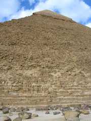 Fototapeta na wymiar Detail of famous Cheops pyramid