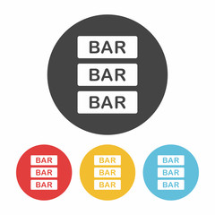 Bar shop sign icon