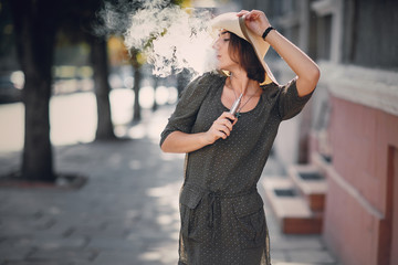 Girl with E-cigarette